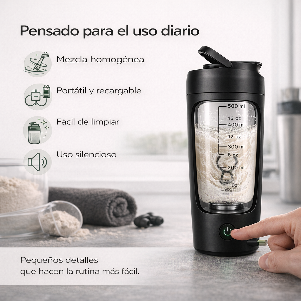 Shaker Axenfit™ — Proteína perfecta en 3 segundos
