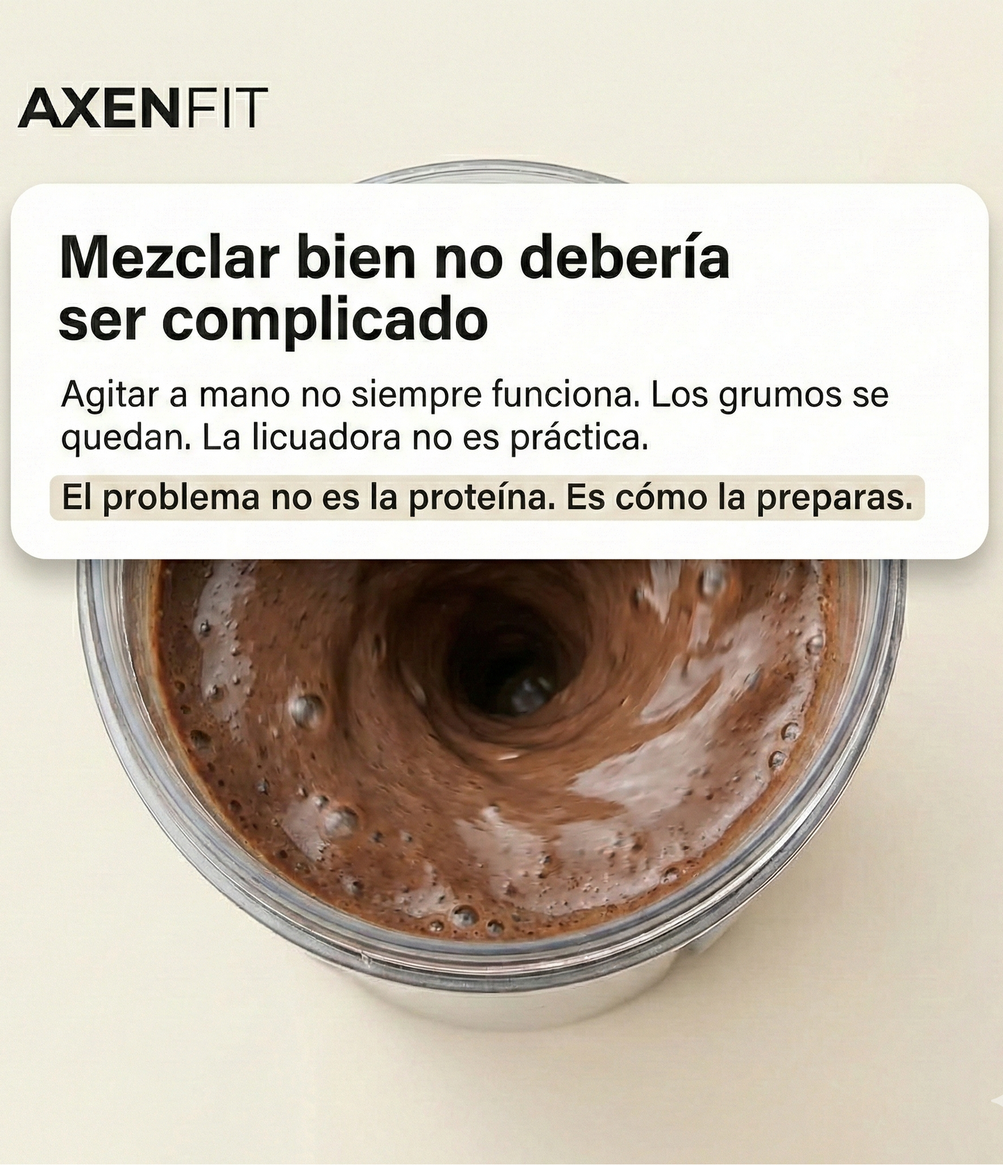 Shaker Axenfit™ — Proteína perfecta en 3 segundos