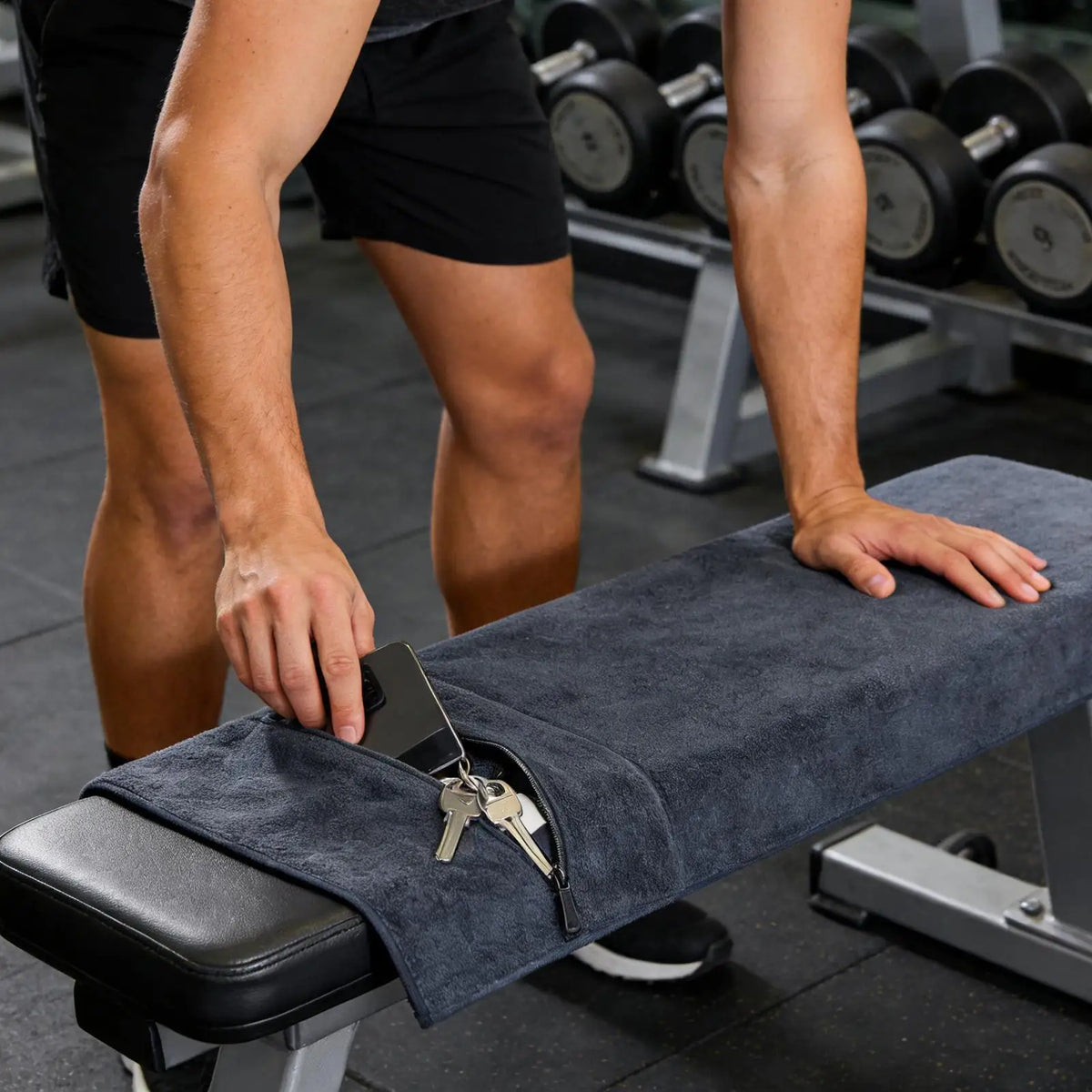Toalla de gym AXENFIT de microfibra